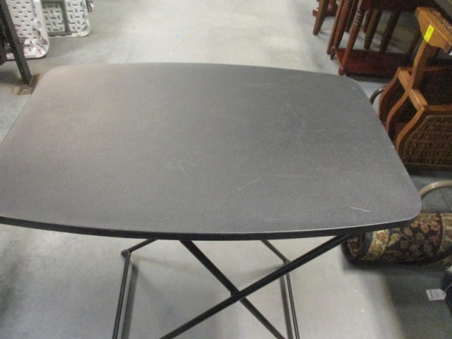Adjustable Height Black Folding Table - 2