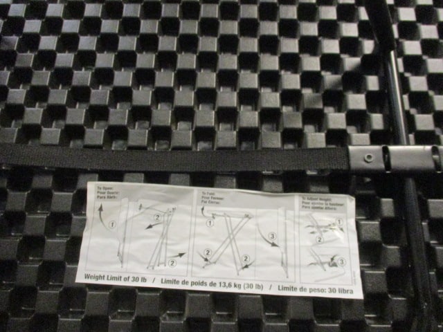 Adjustable Height Black Folding Table - 5