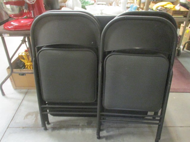 Cosco Black 5 Piece Card Table Set: padded upholstered seats, Local Pickup Only