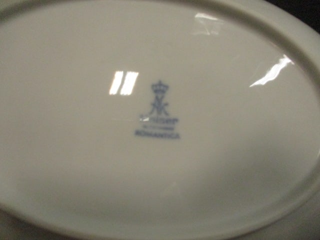 Kaiser "Romantica" West Germany Porcelain Oval Vegetable Bowl and Two Trays - 3