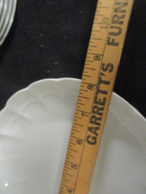 Kaiser "Romantica" West Germany Porcelain Bowls, Plates and Bouillon Clear Soup Bowls - 4