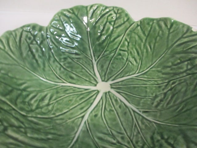 Bordallo Pinheiro Cabbage Leaf Portugal Pottery Bowl - 2