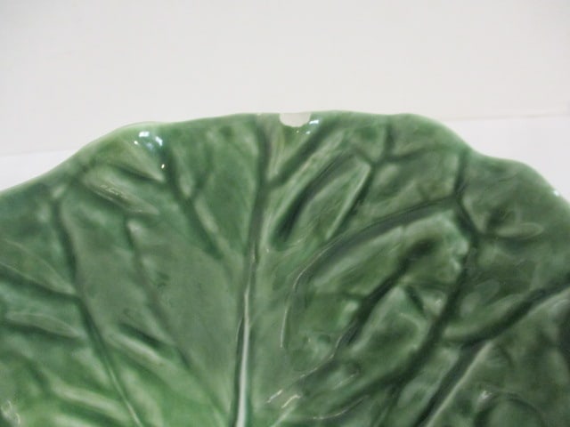 Bordallo Pinheiro Cabbage Leaf Portugal Pottery Bowl - 3