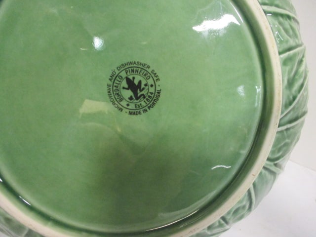 Bordallo Pinheiro Cabbage Leaf Portugal Pottery Bowl - 4