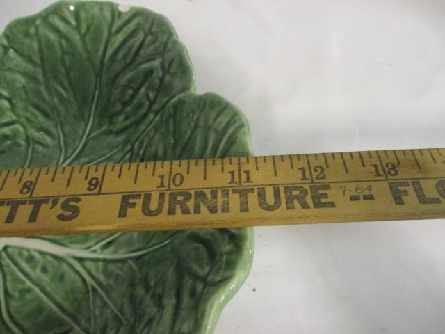 Bordallo Pinheiro Cabbage Leaf Portugal Pottery Bowl - 5
