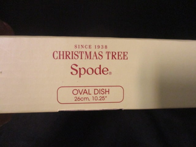 Two Spode "Christmas Tree" Oval Dishes-One in Original Box - 7