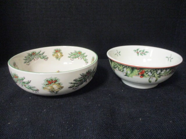 Spode "Christmas Tree" 2006 Annual Collection Bowl and "Garland" Microwave/Freezer (1 of 8)