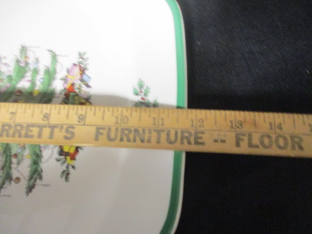 Spode "Christmas Tree" Round Serving Bowl and Rectangular Tray - 9