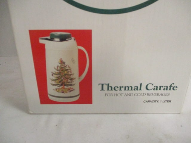 New Old Stock Spode "Christmas Tree" Thermal Carafe - 2