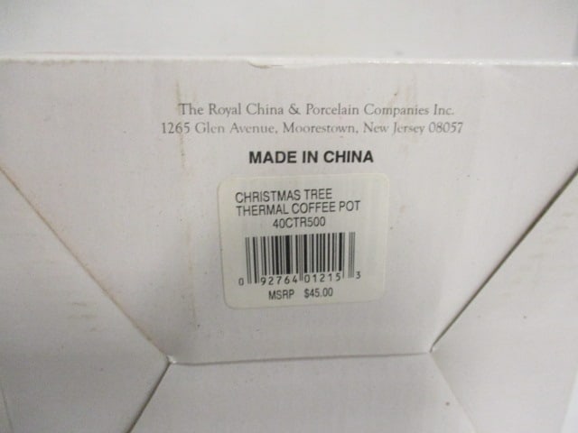 New Old Stock Spode "Christmas Tree" Thermal Carafe - 5