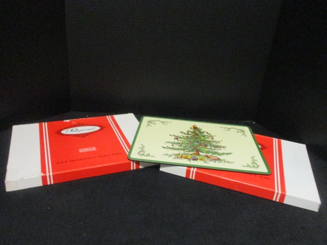 Two Pimpernel "Christmas Tree" Placemats in Original Boxes: .