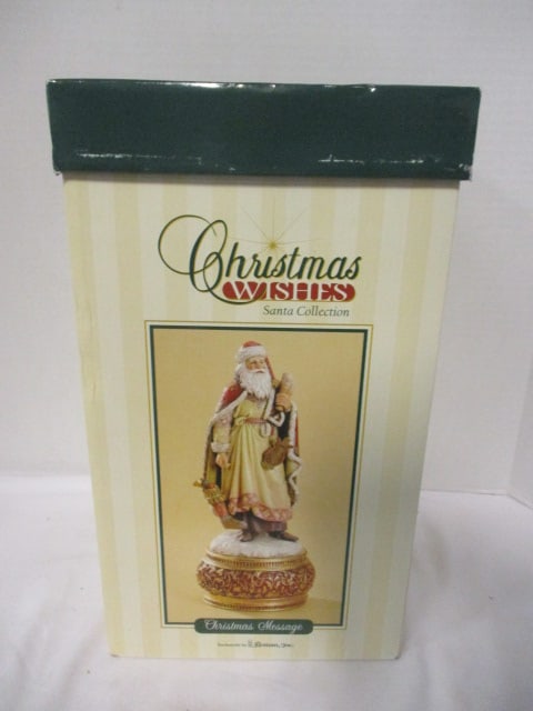 Roman Christmas Wishes Santa Collection "Christmas Message" Figure in Original Box: .
