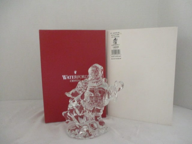 Waterford 1st Edition St. Nicholas Crystal Sculpture in Original Box: 6 3/4"h, #140025