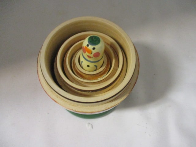 5 Piece Signed Handpainted Christmas Russian Nesting Doll Set - 10