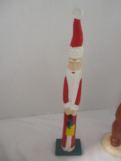 Five Sculpted Composite Santa Figures - 11