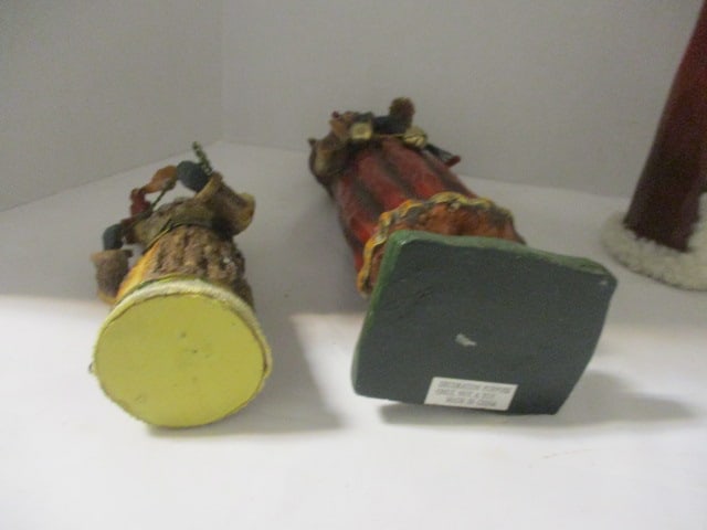 Five Sculpted Composite Santa Figures - 6