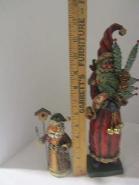 Five Sculpted Composite Santa Figures - 7