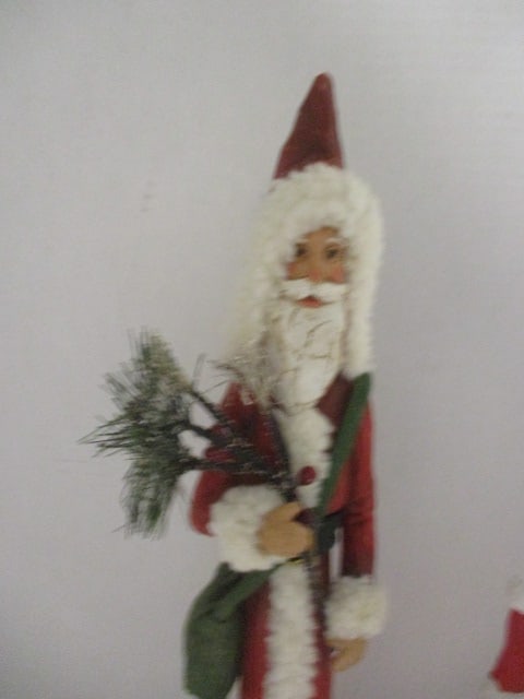 Five Sculpted Composite Santa Figures - 8