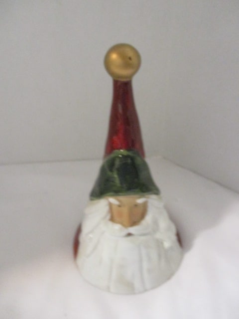 Musical Santa Snowglobe, Santa Bubble Night Light, Glazed Pottery Santa Bell, Pottery Santa Pick ... - 16