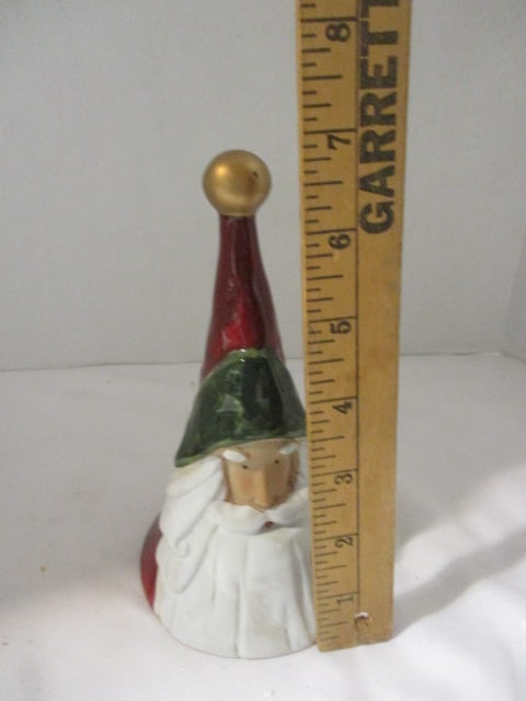 Musical Santa Snowglobe, Santa Bubble Night Light, Glazed Pottery Santa Bell, Pottery Santa Pick ... - 19