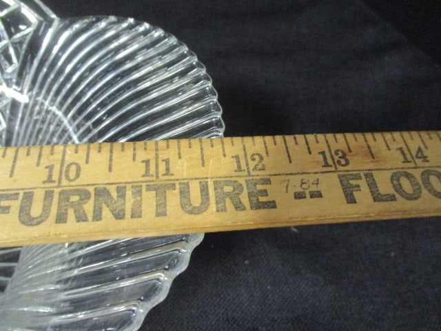 Vintage Art Deco Style Pressed Glass Footed Centerpiece Bowl - 6