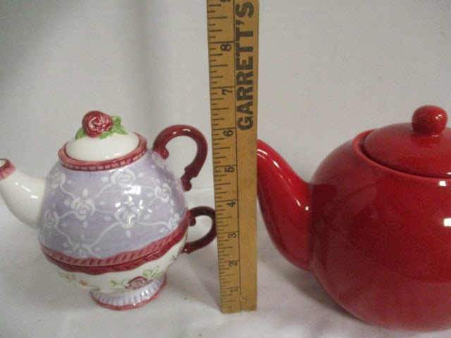 Sonoma Home Goods Tea for One Set and Red London Pottery "Globe Teapot" - 10