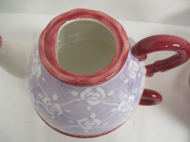 Sonoma Home Goods Tea for One Set and Red London Pottery "Globe Teapot" - 4