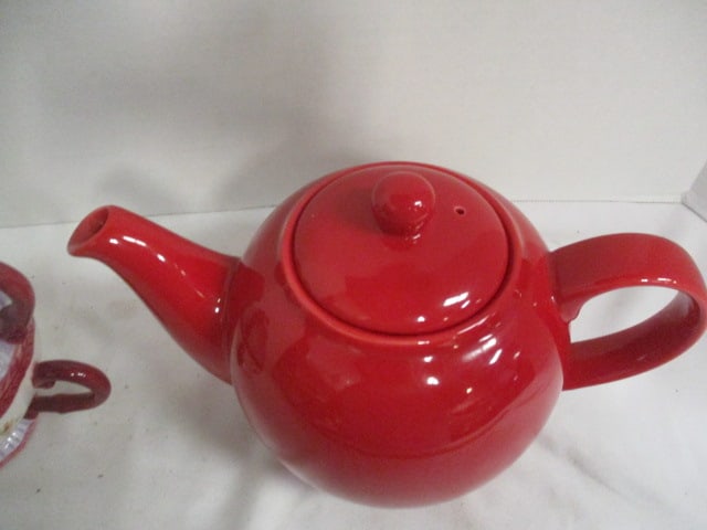 Sonoma Home Goods Tea for One Set and Red London Pottery "Globe Teapot" - 7
