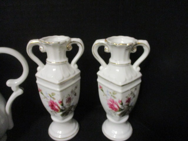 Polish Porcelain "Old Moss Rose" Coffee Set - 6