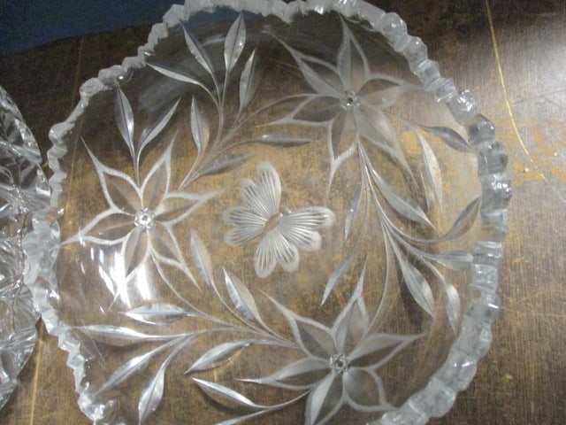 Nice Grouping of Crystal Bowls, Basket and Tidbit Dishes - 4