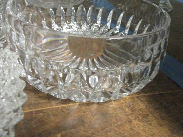 Nice Grouping of Crystal Bowls, Basket and Tidbit Dishes - 6