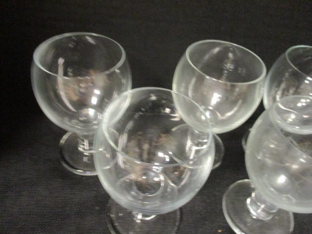Seven Pressed Glass Wine Glasses - 2