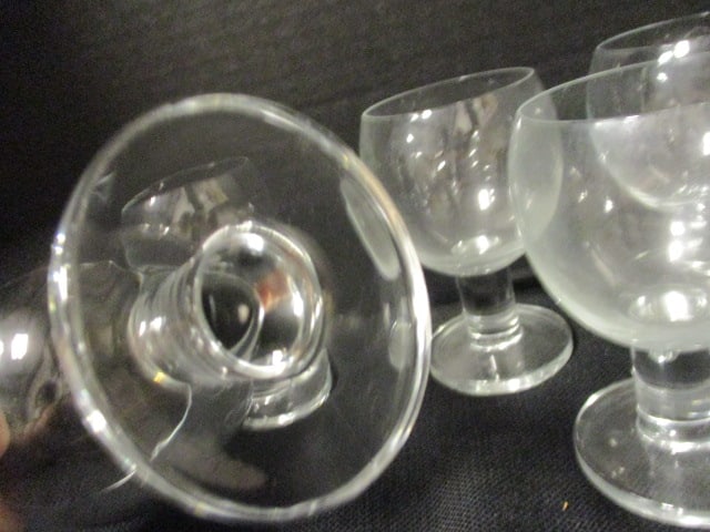 Seven Pressed Glass Wine Glasses - 5