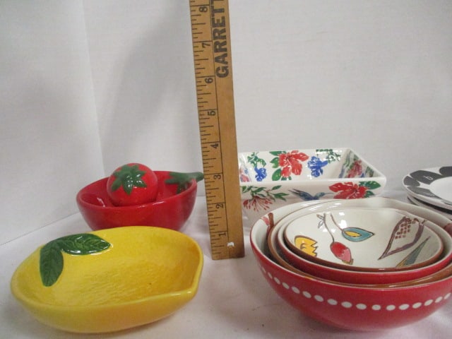 Whimsical Berry Bowl, Pottery Barn Lemon and Tomato Shape Bowls, Signature Room - 6