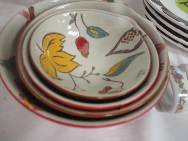 Whimsical Berry Bowl, Pottery Barn Lemon and Tomato Shape Bowls, Signature Room - 7