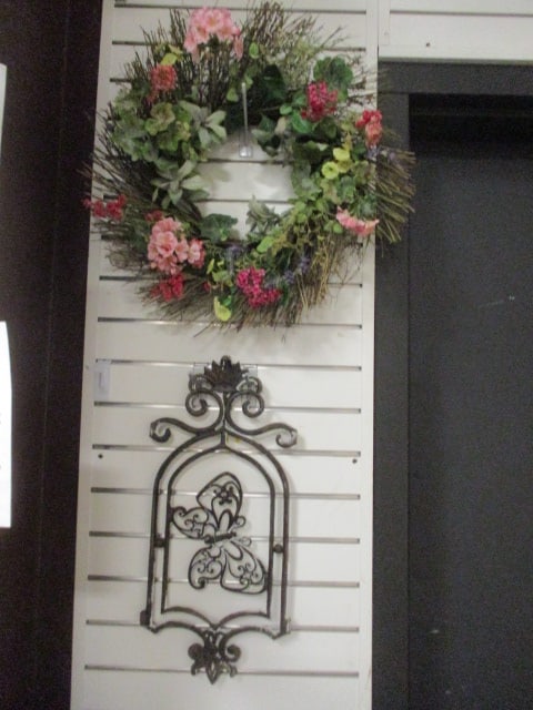 Cast Metal Butterfly Wall Hanger and Spring Artificial Flower/Twig Wreath (1 of 6)