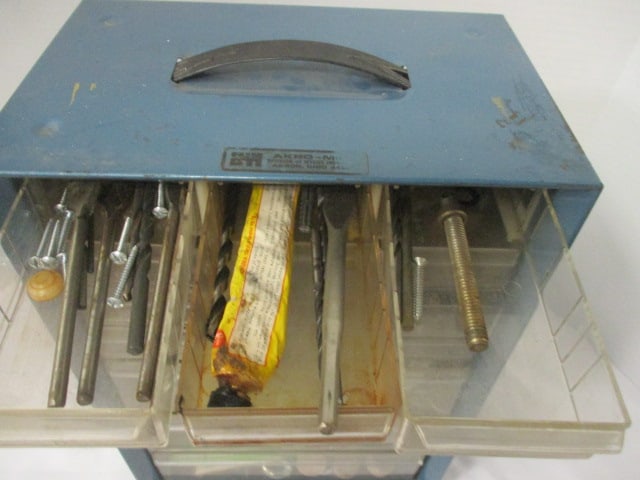 Metal 17 Drawer Fastener Organizer and Contents - 3