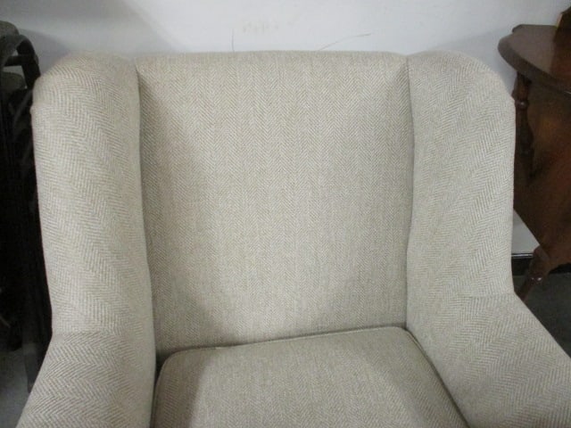 Nice Sherrill Furniture Tweed Upholstered Swiveling Rocker - 9