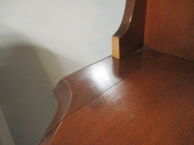 Vintage Hastings Puritan Colonial Revival Cherry Server with Open Plate Rack and Drawer - 15