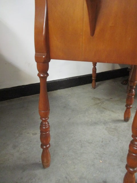 Vintage Hastings Puritan Colonial Revival Cherry Server with Open Plate Rack and Drawer - 18