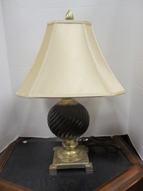 Uttermost Spiral Orb Design 2 Tone Table Lamp: 25"h, Local Pickup Only