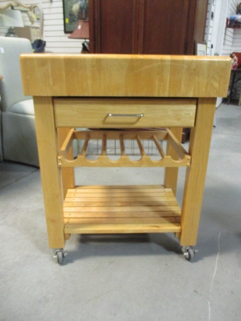 Freestanding Butcher Block Kitchen Cart/Mobile Island (1 of 10)