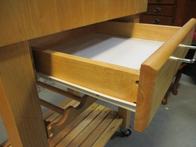 Freestanding Butcher Block Kitchen Cart/Mobile Island - 5