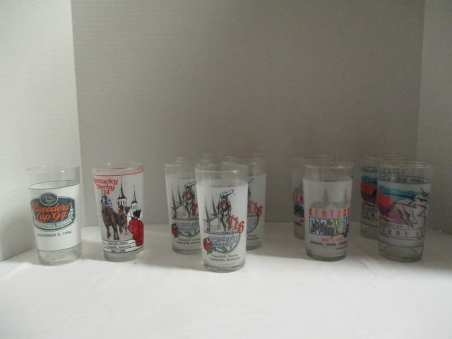 Grouping of "114th to 119th Kentucky Derby" and "2004 Breeder's Cup" Glasses (1 of 8)
