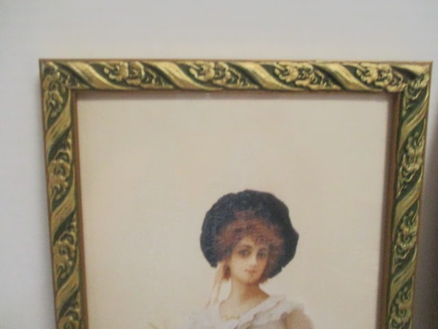 2 Vintage Marcus Stone Artwork Prints in Gilded Gold Frames - 2