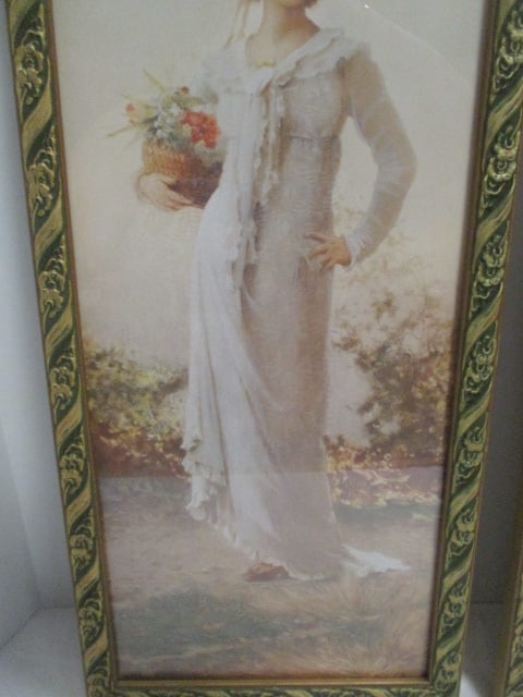 2 Vintage Marcus Stone Artwork Prints in Gilded Gold Frames - 3