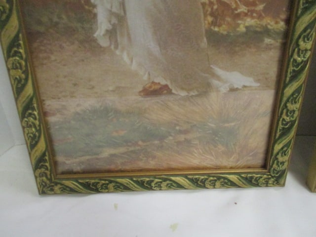 2 Vintage Marcus Stone Artwork Prints in Gilded Gold Frames - 4