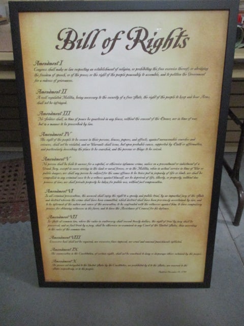 Framed "Bill of Rights" Art Poster (1 of 7)