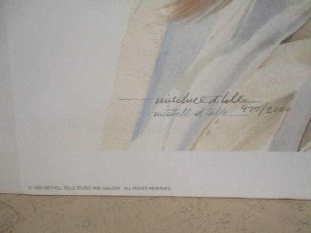 Signed and Numbered "Hope" by Mitchell D. Tolle Art Print - "477/2000" - 5