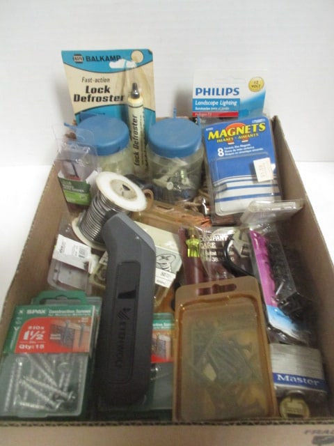 Lot of Nails, Screws, Tacks, Fasteners, Wire, Magnets, etc.: see pictures and preview for selection and condition